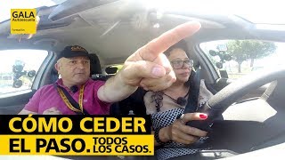 Los 5 Casos Donde CEDER el PASO 🖐 I CLASE DE MANEJO real con Katia [upl. by Anehsak]