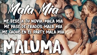 Maluma  Mala Mía LetraLyrics [upl. by Nameloc488]