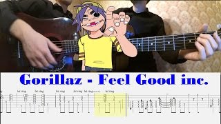 Gorillaz Разбор Feel Good inc на гитаре  Уроки гитары PlayThis3 [upl. by Ariaes]