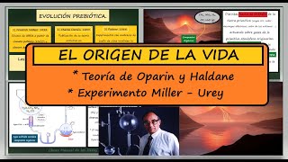 Origen de la Vida en la Tierra Teoría OPARIN y HALDANE Coacervados Experimento de MILLER y UREY [upl. by Karim]