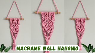 DIY MACRAME WALL HANGING DECOR FOR BEGINNERS  SIMPLE MACRAME PROJECT  MACRAME FOR KIDS [upl. by Rednijar495]