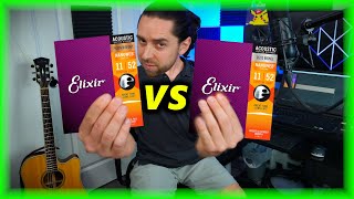 8020 vs Phosphor Bronze Elixir Acoustic Guitar Strings Comparison [upl. by Hairam]