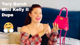 Hermes Kelly Mini II Tory Burch Dupe  First impressions what fits [upl. by Nnylesor]