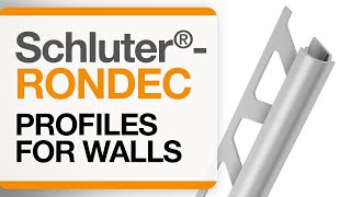 How to install tile edge trim on walls Schluter®RONDEC profile [upl. by Adams618]