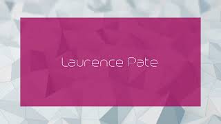 Laurence Pate  appearance [upl. by Atteuqram]