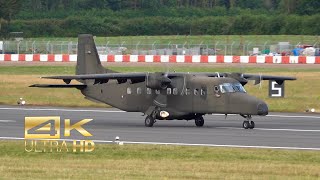 4K Dornier DO228 212ACTL 1 from Italian Army MM62157 departure RAF Fairford RIAT 2023 AirShow [upl. by Catrina]