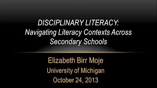 Disciplinary Literacy Navigating Literacy Contexts in Secondary Schools [upl. by Danna457]