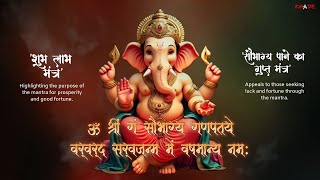 Ganpati Shubh Labh Mantra  ॐ श्रीं गं सौभाग्य गणपतये  वर्वर्द सर्वजन्म में वषमान्य नमः [upl. by Eicrad143]