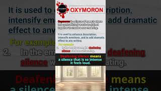 What is OXYMORON🤔Why is it used Learn with examples shortsyoutube oxymoron [upl. by Levison]