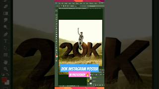 Instagram Followers Poster 🔥 photoshop poster shortvideo [upl. by Lyrehc]