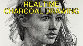 Realtime Charcoal Drawing 163 [upl. by Desmond]