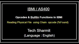 IBMi AS400 Reading Physical File using Chain opcode in RPGLE  as400 beginner  Opcodes in rpgle [upl. by Josefina]