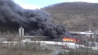 Brand in Industriedenkmal am Mittelrhein [upl. by Aicirt]