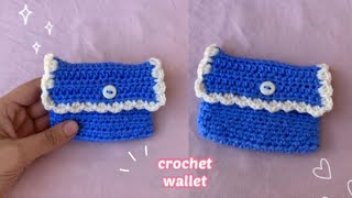 محفظة كروشيه سهلة للمبتدئين crochet easy wallet [upl. by Notsreik]