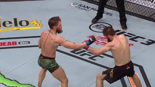 Khabib Nurmagomedov Overhand Right vs Conor McGregor  Slow Motion [upl. by Koziara62]