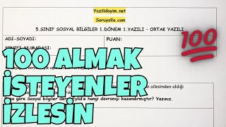 5Sınıf Sosyal Bilgiler 1Dönem 1Yazılı [upl. by Richey]