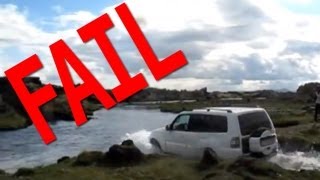 SUV river crossing FAIL in Iceland [upl. by Sadinoel]