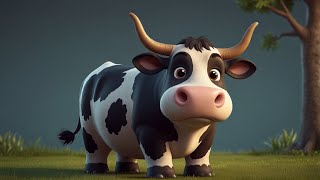 cute big cow funny cartoon 3d animated viral video 45  cow cartoon l animal cow  cow videos cow [upl. by Joshi140]