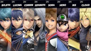 Super Smash Bros Ultimate  Lucina ft Cloud Corrin amp More  Swordifighter Power Remix Round 2 [upl. by Bruce]