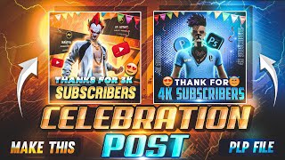 PLP CELEBRATION POSTER PLP FILE  FREE FIRE PIXELAB POSTER PRESET ❤️‍🔥 [upl. by Heidt]