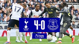 TOTTENHAM 40 EVERTON  Premier League highlights [upl. by Atnicaj]