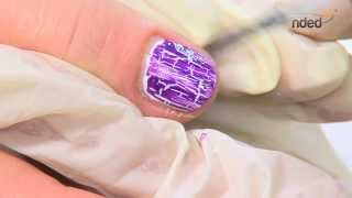 Nailart amp Nageldesign mit nded Crackle Nagellack  ndedde [upl. by Samoht]