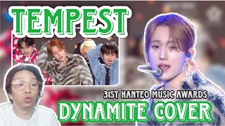 HYUK on this one DAMMN ♨️  DYNAMITE BTS  TEMPEST COVER Hanteo Music Awards 2023  REACTION [upl. by Ceciley]