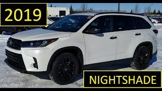 2019 Toyota Highlander Nightshade Review of features and specs in Blizzard Pearl [upl. by Kassia]