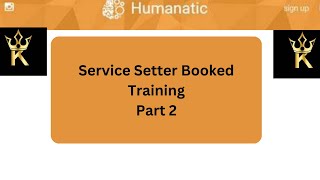 Service Setter Booked training Humanatics Part 2  Urdu  calls of 1st two options only [upl. by Anigue]