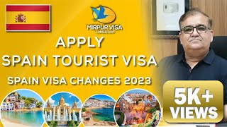 Apply Spain visit  tourist visa Spain visa changes  2023 Major Kamran [upl. by Anilehcim]