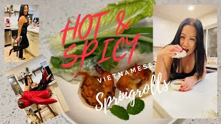 HOT SPICY BIG Vietnamese Shrimp Spring Rolls [upl. by Briana]