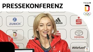 quotBeste Kür meines Lebensquot  Olympiasieger Savchenko und Massot  Pressekonferenz  Team Deutschland [upl. by Merna]