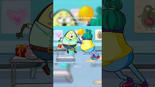 🤰Pregnant Avocado’s Hospital Drama Pt2 shorts funny animation cartoon mom [upl. by Yart]