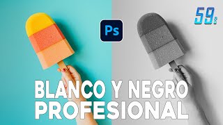 BLANCO y NEGRO PROFESIONAL Cómo se hace paso a paso  Tutoriales Photoshop Shorts [upl. by Ennayr557]