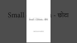 Pronounce Small  Chhota  छोटा in Hindi  Pronunciation Global [upl. by Nerval]