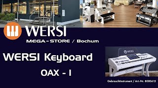 Produktvideo WERSI SONIC Keyboard OAX1 Gebrauchtinstrument ArtNr 8000415 [upl. by Capriola581]