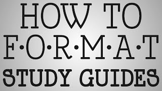 Nursing School  How To Format Study Guides [upl. by Ailecec280]