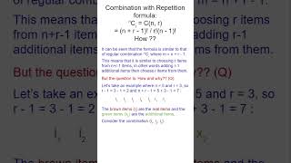 Combination with Repetition formula proof maths proof combinatorics combination repetition [upl. by Yewed]