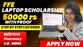 FFE Laptop Scholarship  Live Demo How to Apply  Foundation for Excellence  Its me Yamee [upl. by Enelyar]