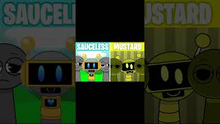 Sprunki but in MUSTARD Sauceless Versions vs Mustard Versions incrediboxmix incredibox sound [upl. by Quillan]