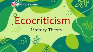 Understanding Ecocriticism Post Modern literary theory Explained in Tamil [upl. by Aizahs]