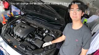 Mazda 3 How to Change Oil and Air Filter [upl. by Quenby315]