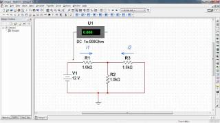 NI Multisim Measure DC current with an ammeter indicator [upl. by Eramal]