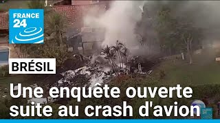 Crash davion au Brésil  une enquête est ouverte pour déterminer les causes du drame [upl. by Chee]