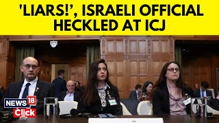 ICJ Hearing  ‘Liars’ Israeli Official Heckled At ICJ Genocide Hearing  Israel Vs Hamas  G18V [upl. by Pirbhai]