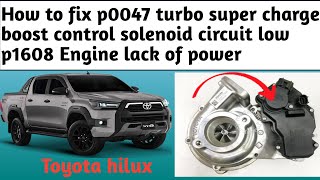 How to fix p0047 turbo super charger boost control solenoid circuit low [upl. by Soren]