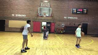 ELITE BASKETBALL TRAINING  DAT 11924 2 ON 1 BEHIND THE BACK PASSING WORK 2 [upl. by Nohpets]