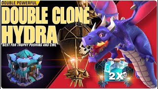 TH13 quotDouble Clone Hydraquot Attack Strategy  Best Attack Strategy Th13  Th13 Double Clone Dragons [upl. by Spalla]