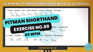 Exercise No69 Upward  Downward quotRquot Words  Pitman Shorthand Dictation  KZ Learning shorthand [upl. by Zerimar]