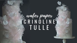 How to make wafer paper flexible crinoline tulle lace  my exact recipe  Florea Cakes [upl. by Aiuqal604]